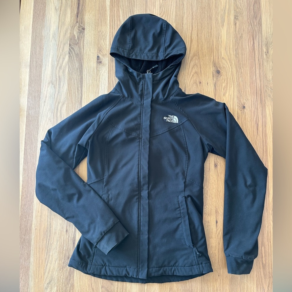 The North Face fleece soft shell hooded jacket